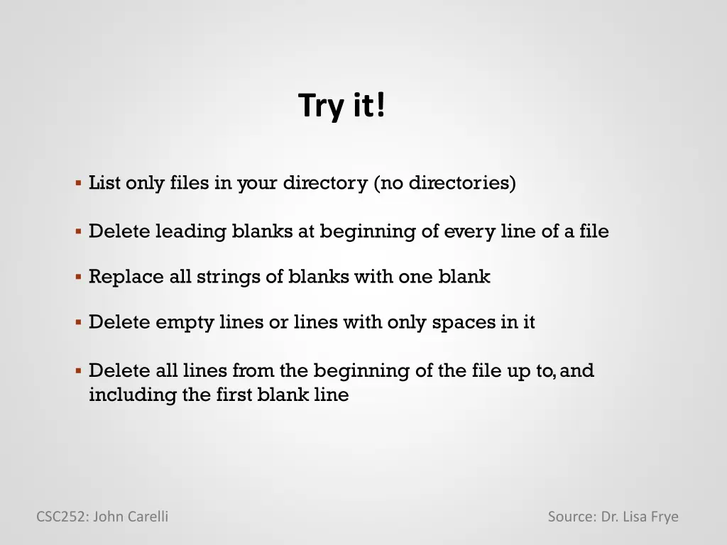 try it