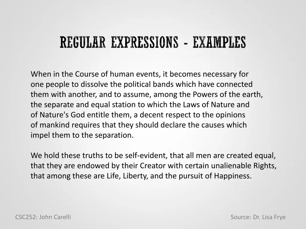 when in the course of human events it becomes