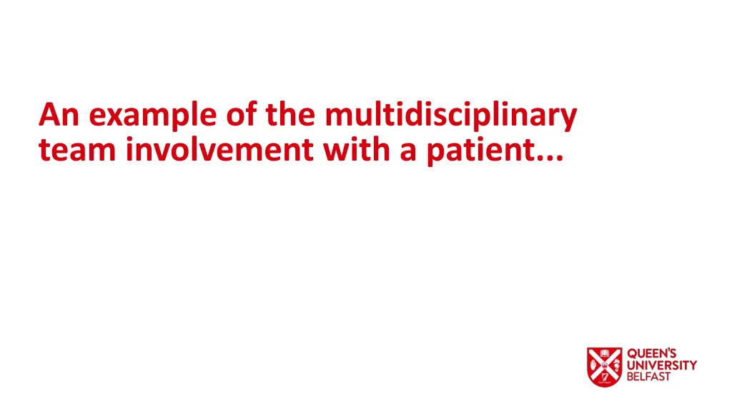 an example of the multidisciplinary team