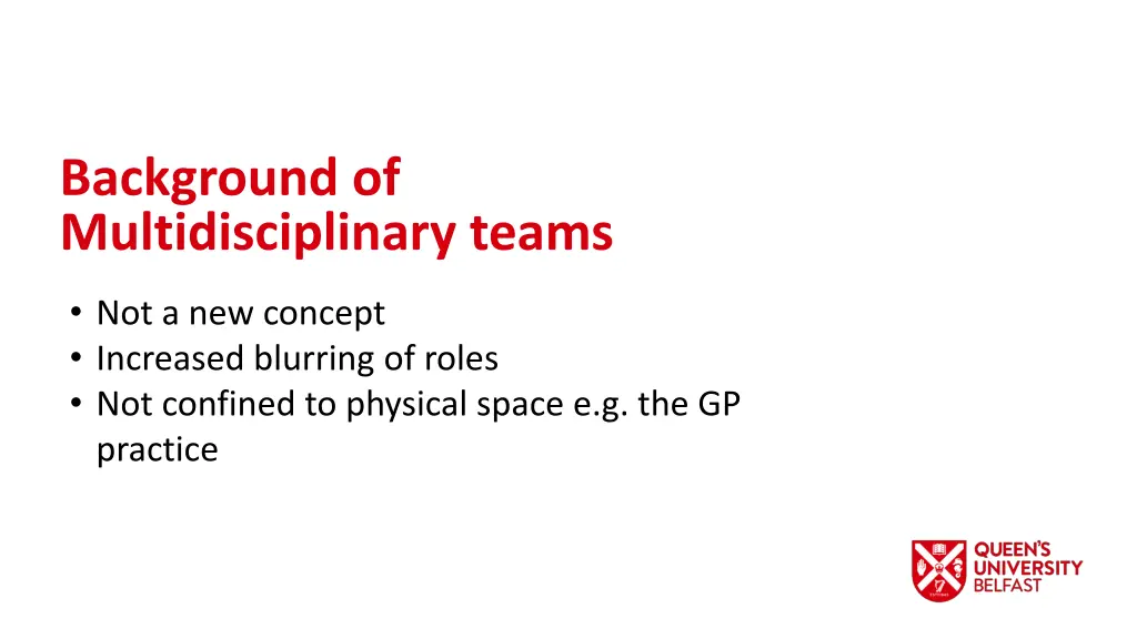 background of multidisciplinary teams