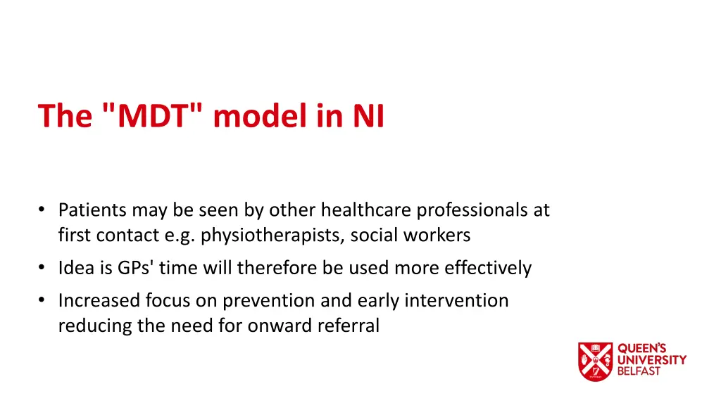 the mdt model in ni 1