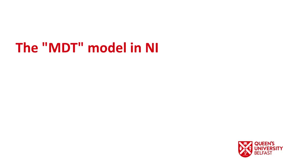 the mdt model in ni