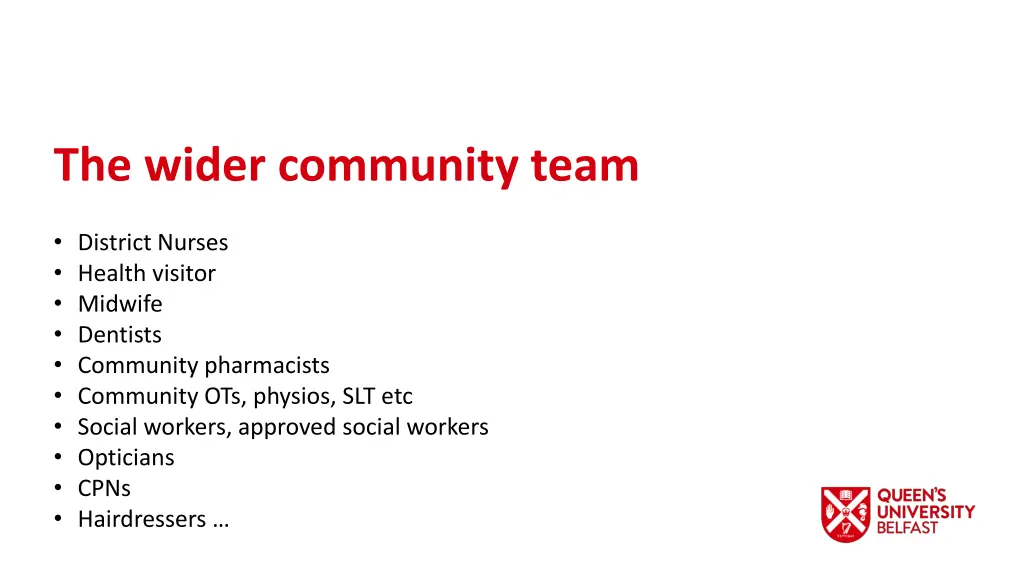 the wider community team