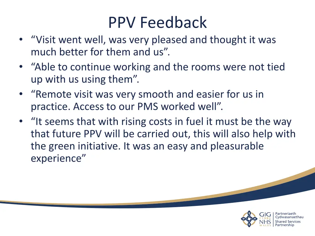ppv feedback