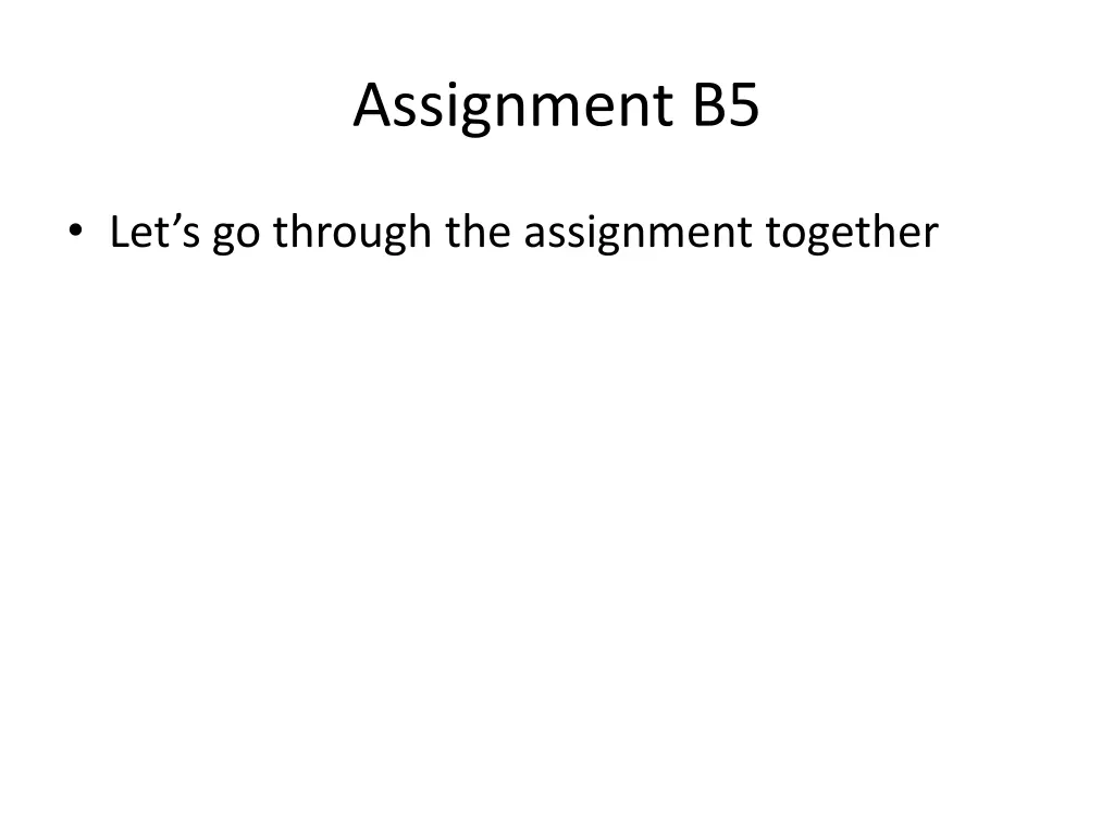 assignment b5