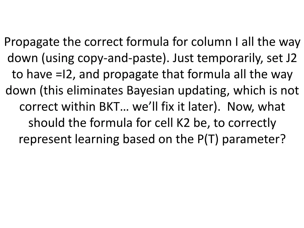 propagate the correct formula for column