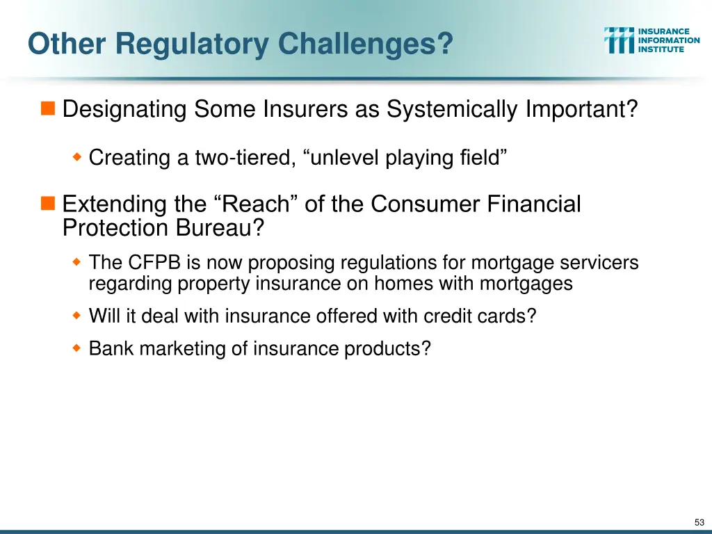 other regulatory challenges