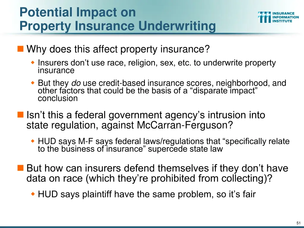 potential impact on property insurance