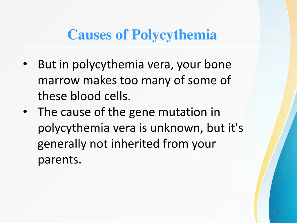 causes of polycythemia 1