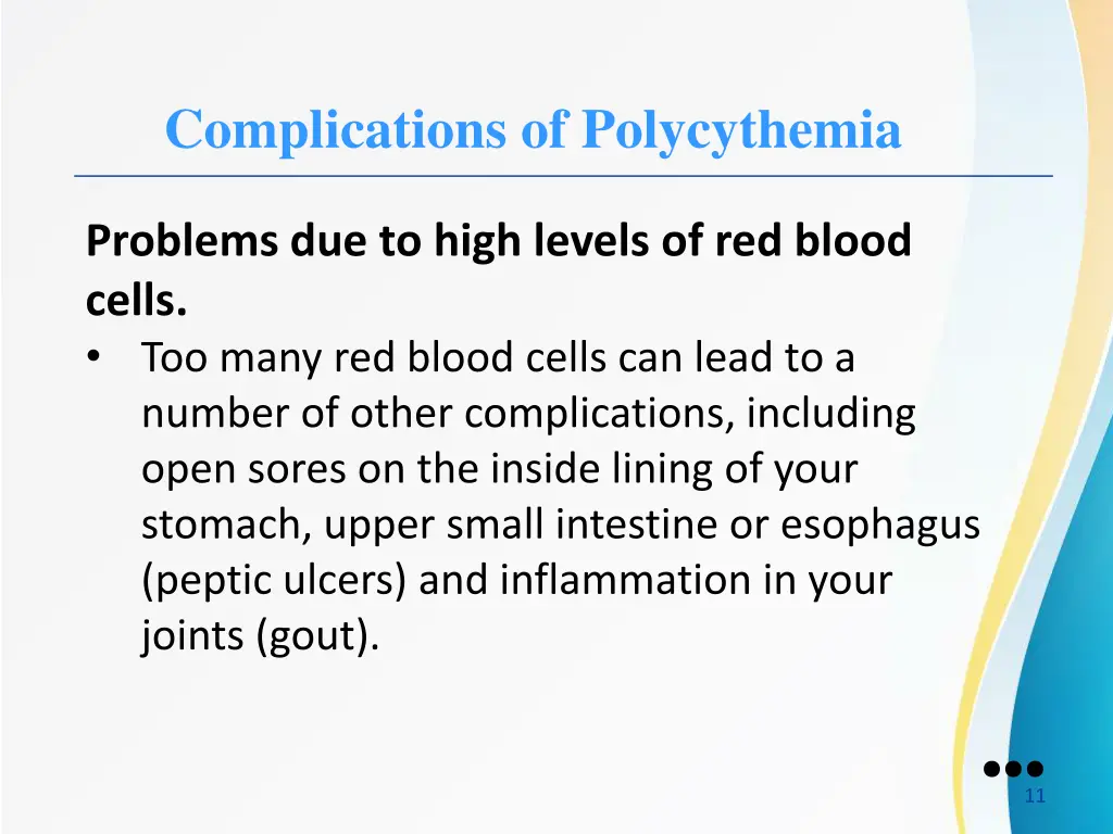 complications of polycythemia 2