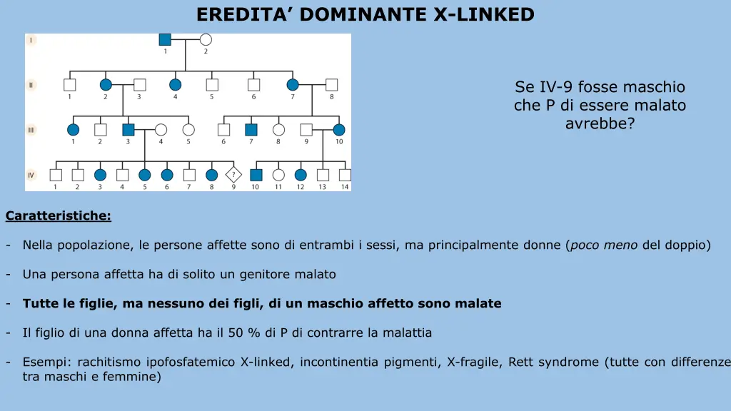 eredita dominante x linked