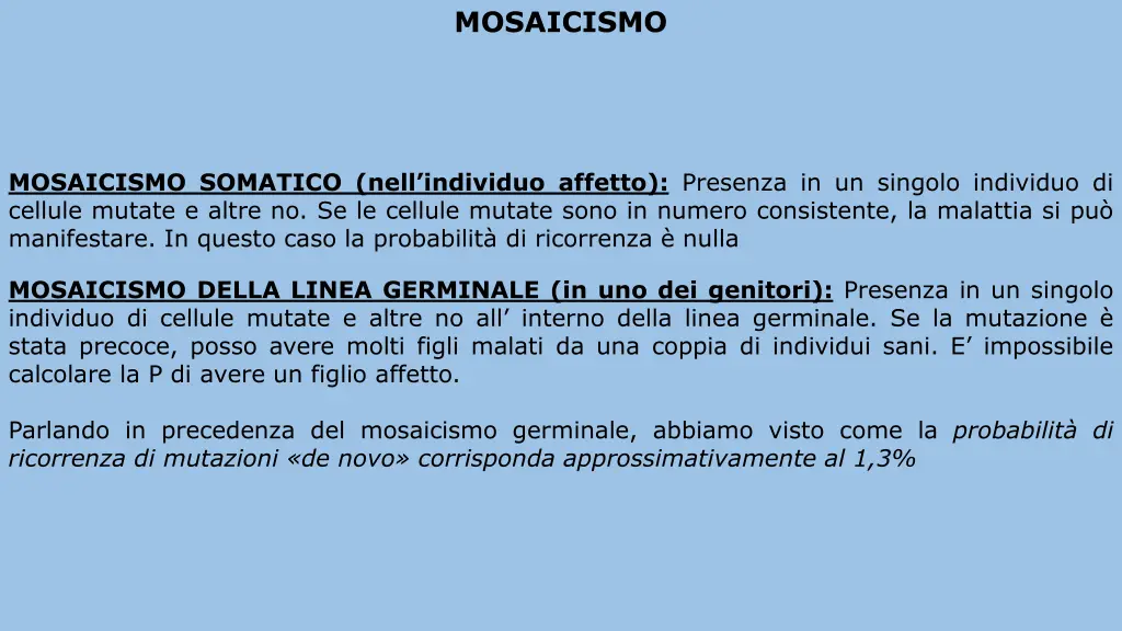 mosaicismo