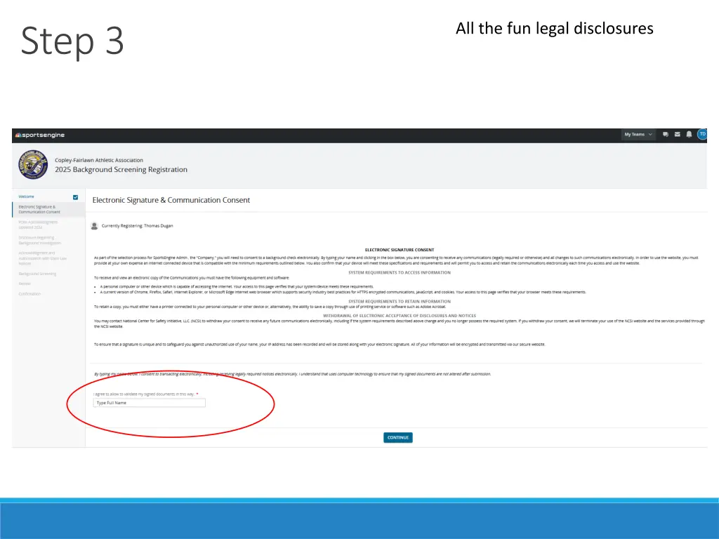 all the fun legal disclosures