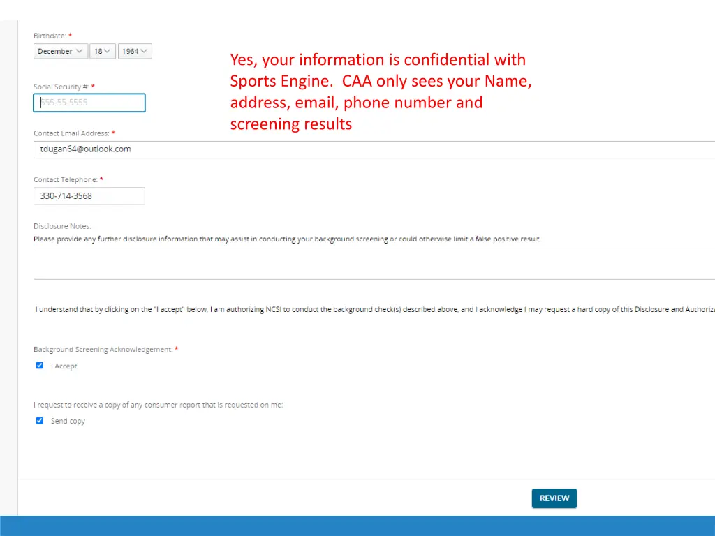 step 4 input accept and review yes your