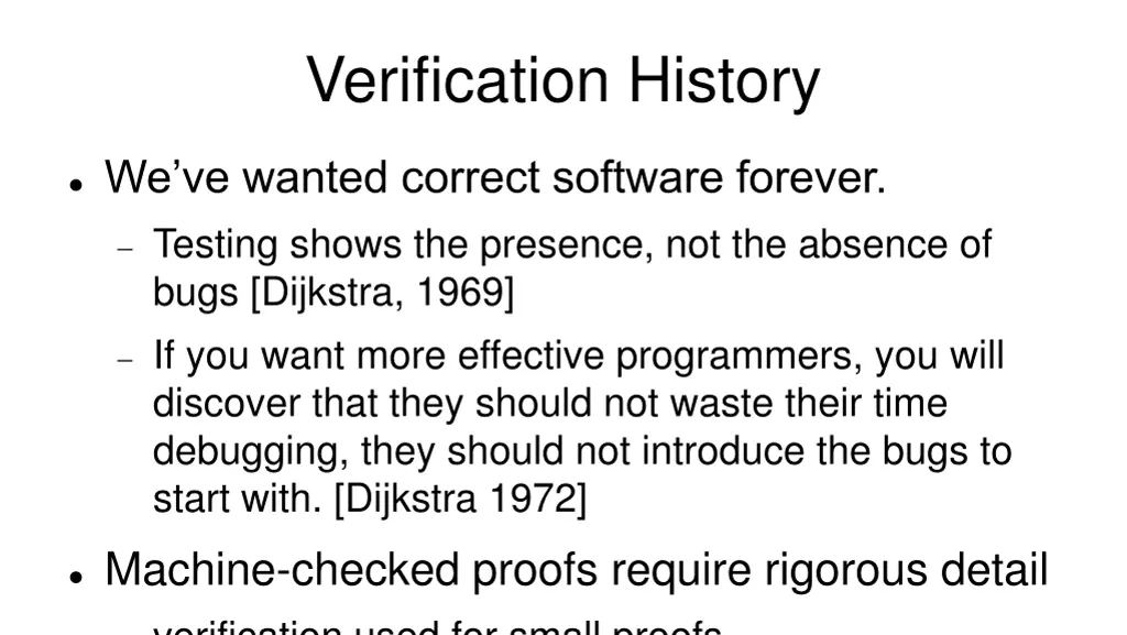 verification history