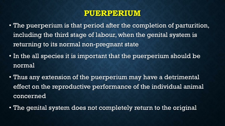 puerperium