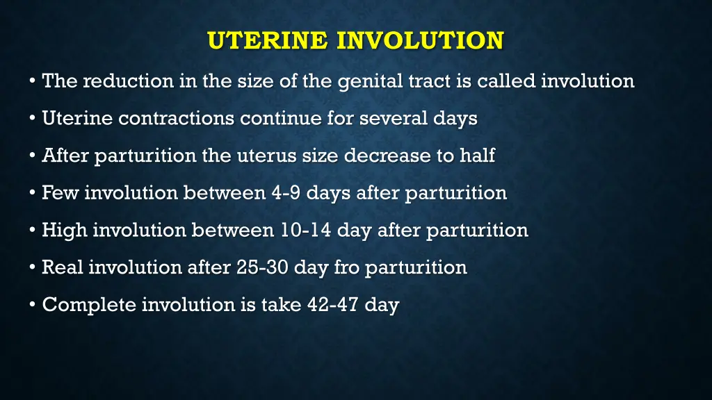 uterine involution