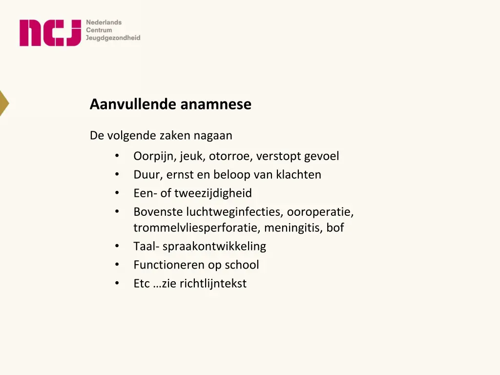 aanvullende anamnese