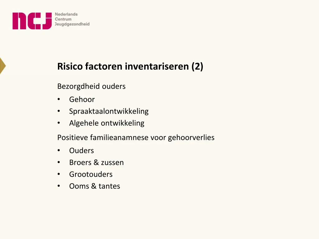 risico factoren inventariseren 2