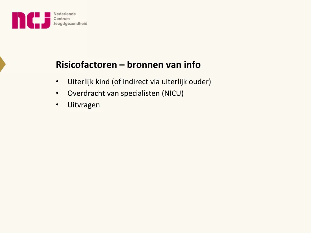 risicofactoren bronnen van info
