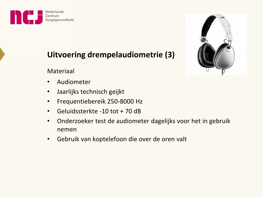 uitvoering drempelaudiometrie 3