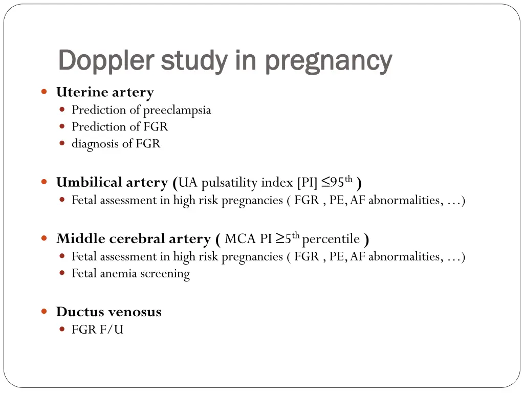 doppler study in pregnancy doppler study