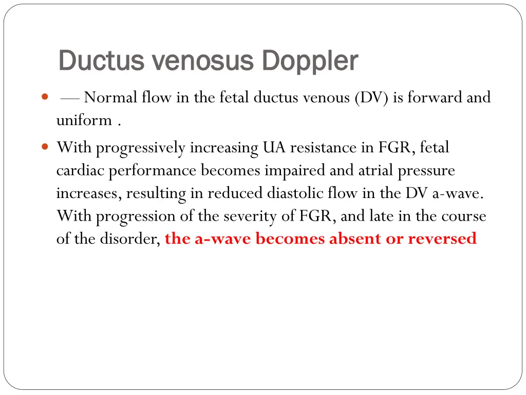 ductus ductus venosus venosus doppler