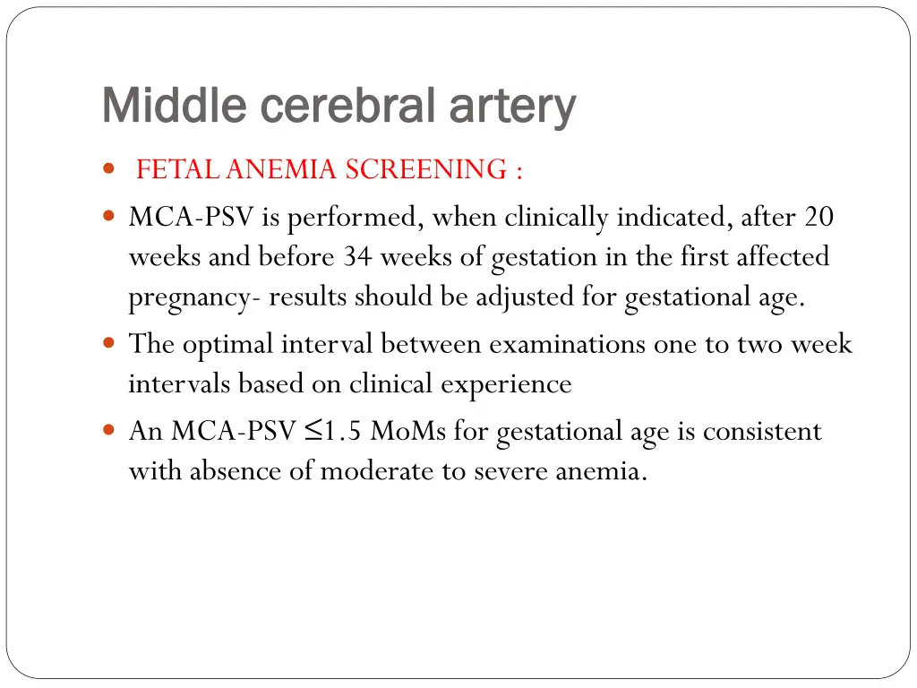 middle cerebral artery middle cerebral artery