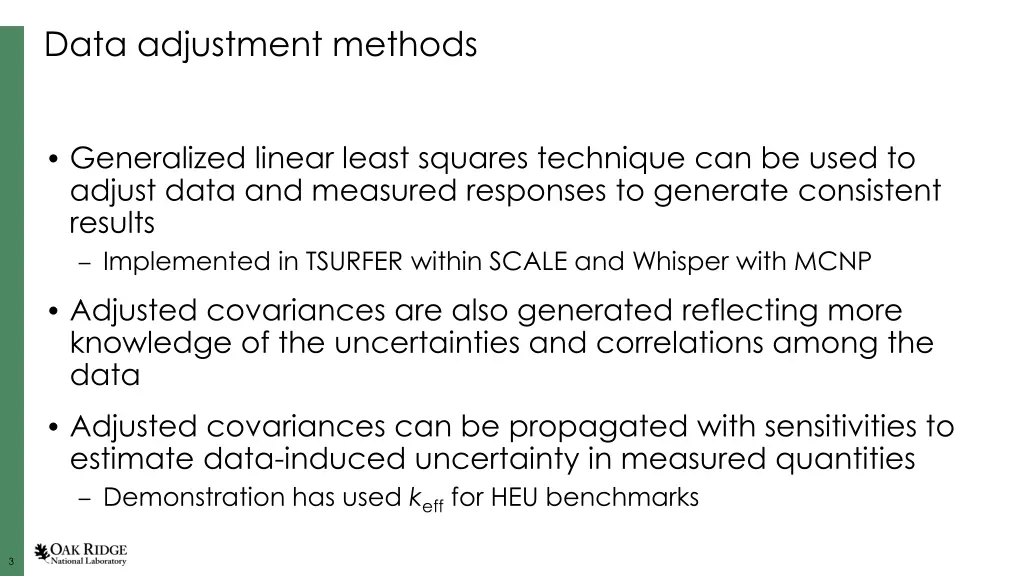 data adjustment methods