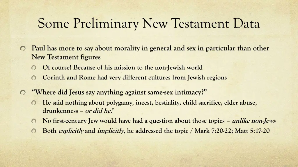 some preliminary new testament data 1