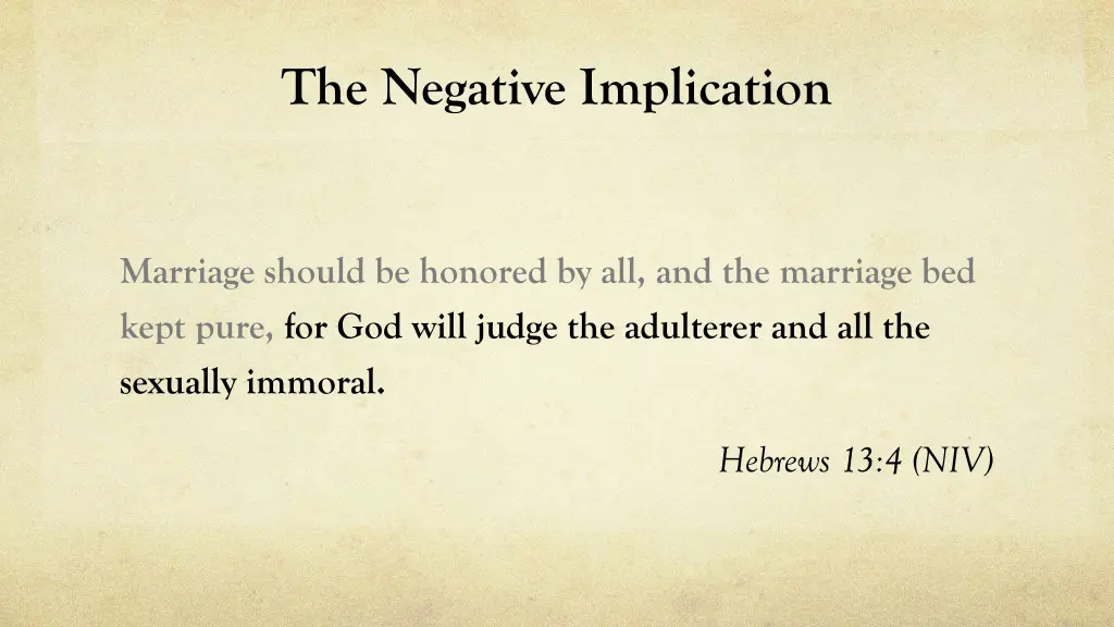 the negative implication