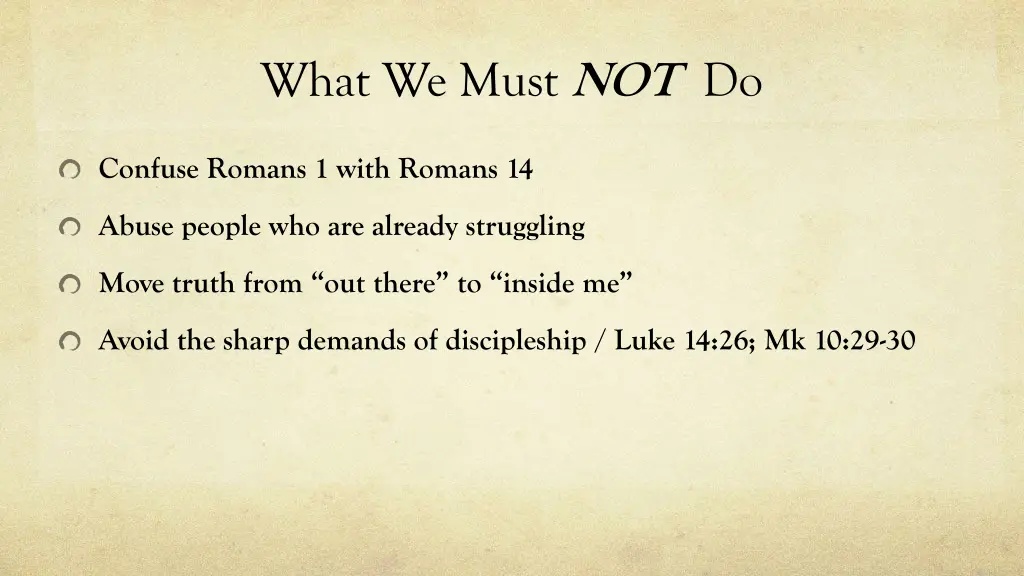 what we must not do 3