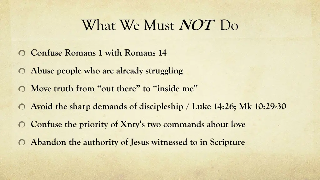 what we must not do 5