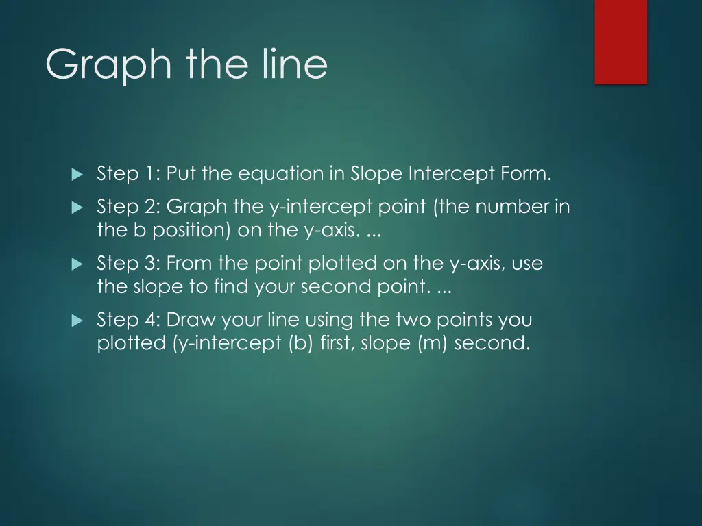 graph the line