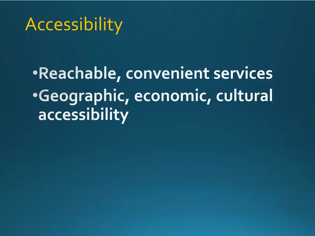 accessibility