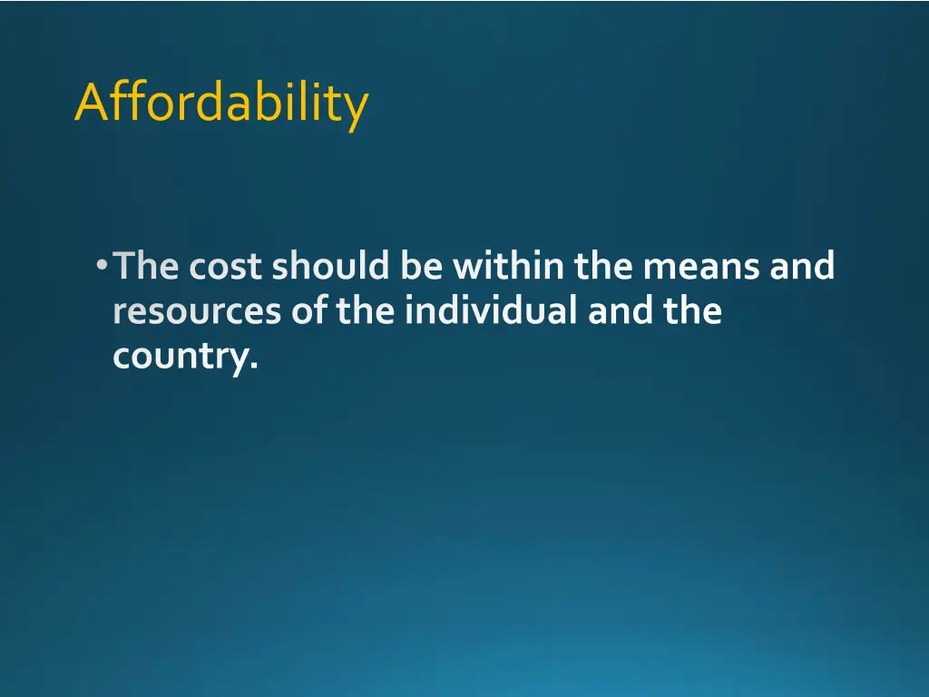 affordability