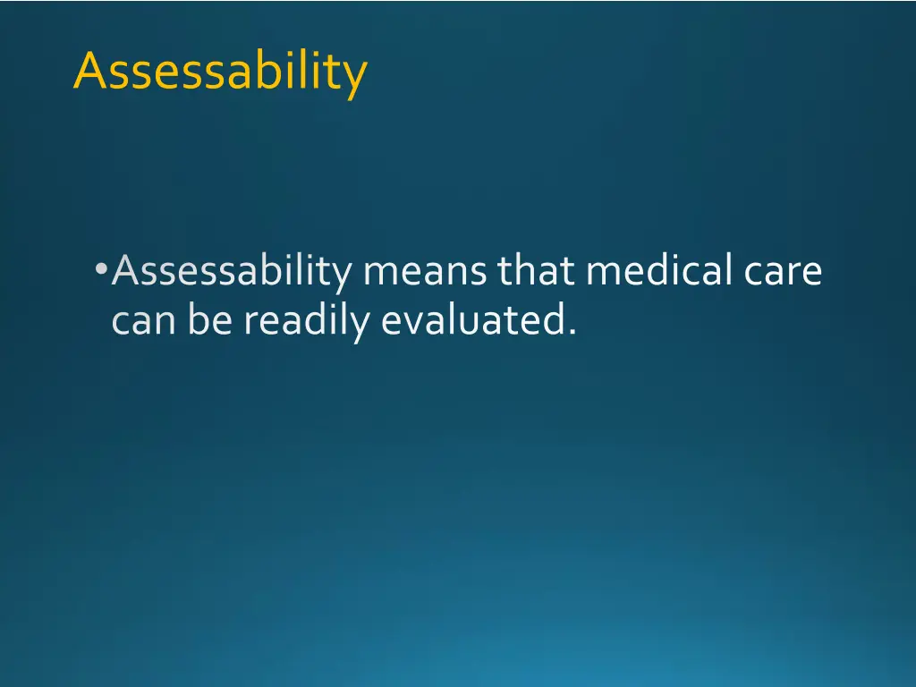 assessability