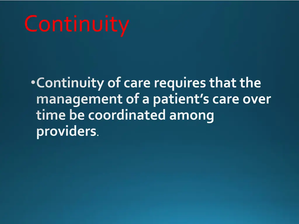 continuity
