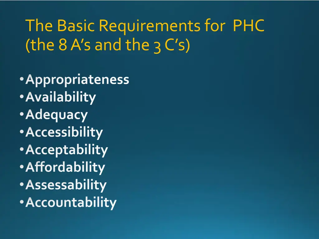 the basic requirements