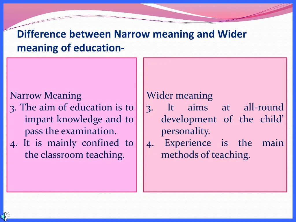 difference between narrow meaning and wider 1