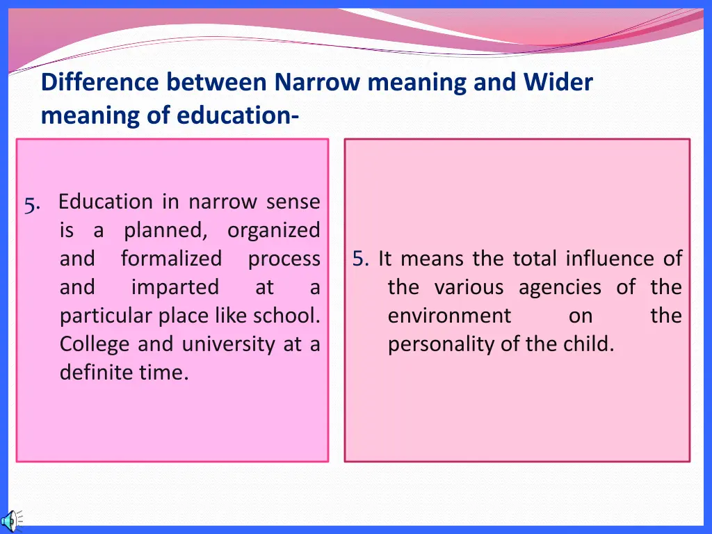 difference between narrow meaning and wider 2