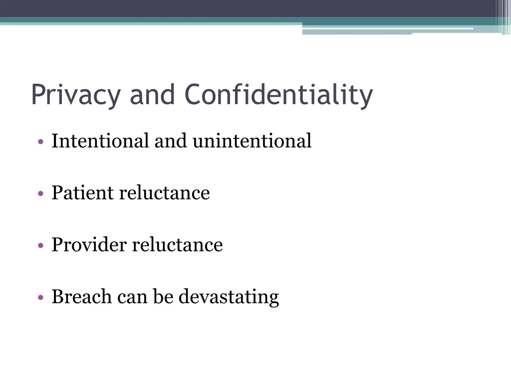 privacy and confidentiality