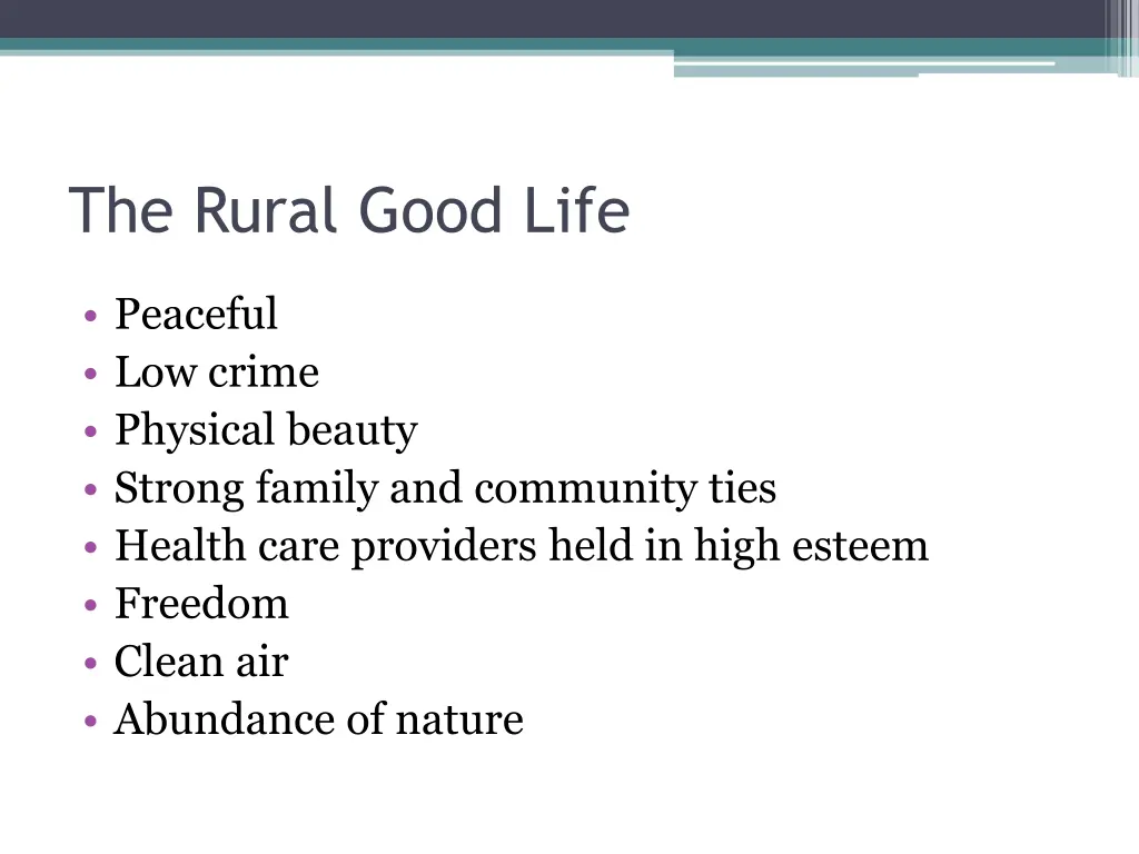 the rural good life