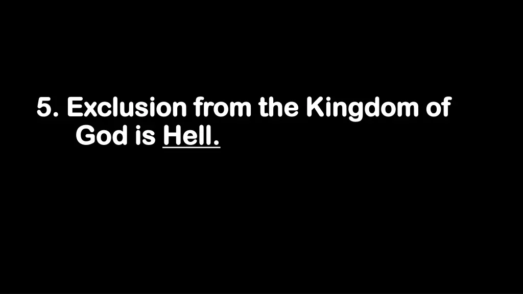 5 exclusion from the kingdom of 5 exclusion from
