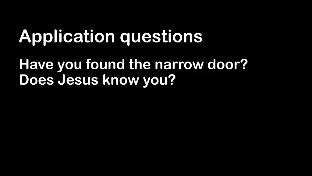 application questions