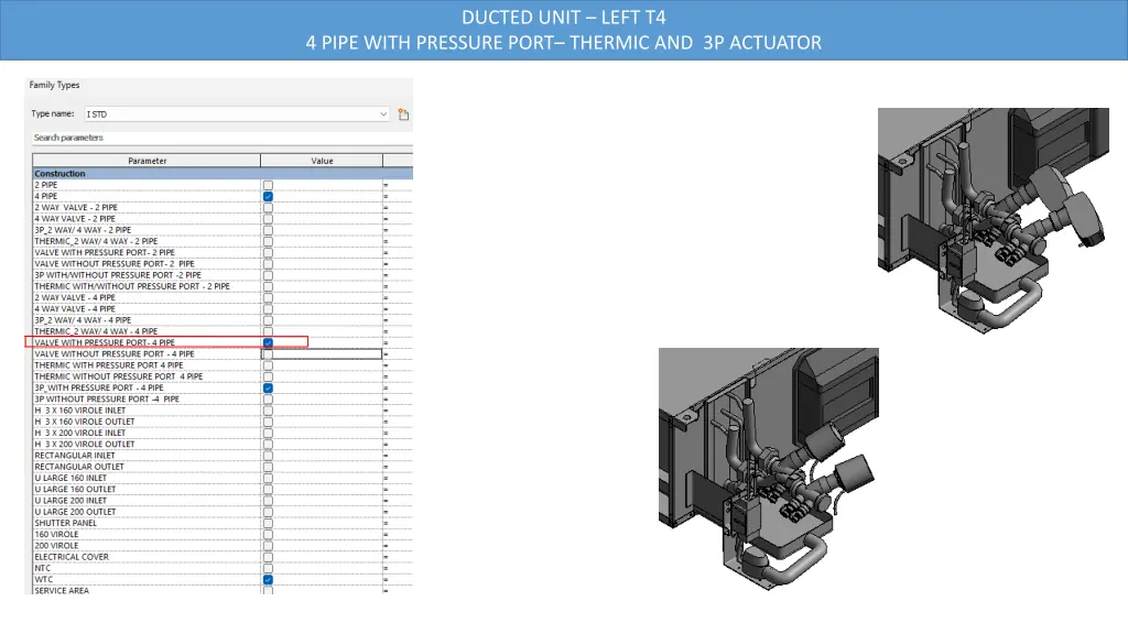 ducted unit left t4 4