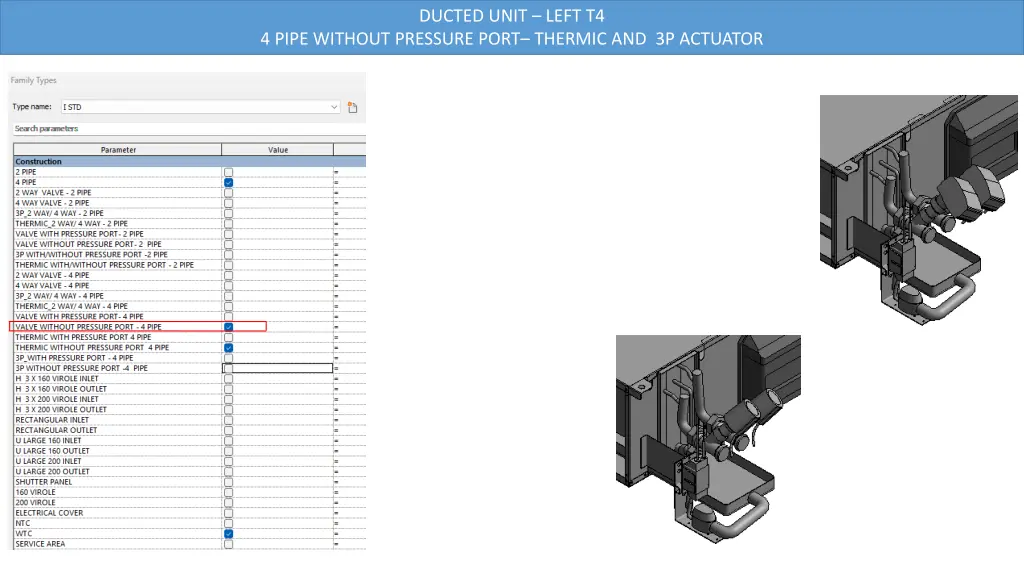 ducted unit left t4 5