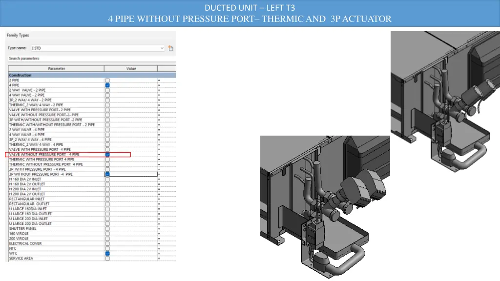 ducted unit left t3 5