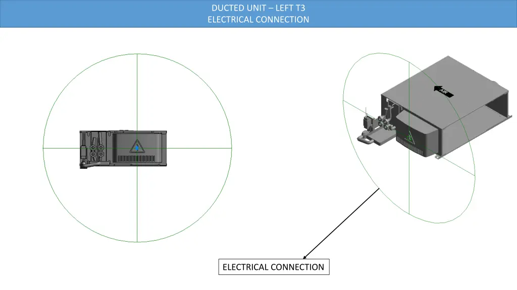 ducted unit left t3 electrical connection