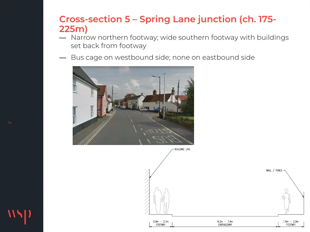 cross section 5 spring lane junction ch 175 225m